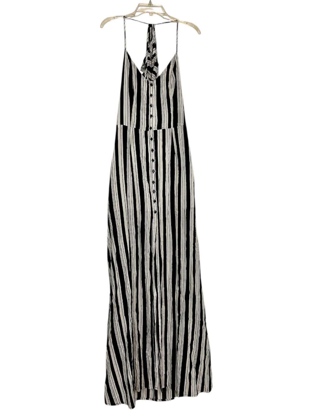 Altar'd State Black and White Sundress Maxi Ruffle Accent in Back Keyhole Small